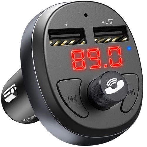 АЗУ Hoco E41 2,1A 2USB + FM-трансмиттер (черный)