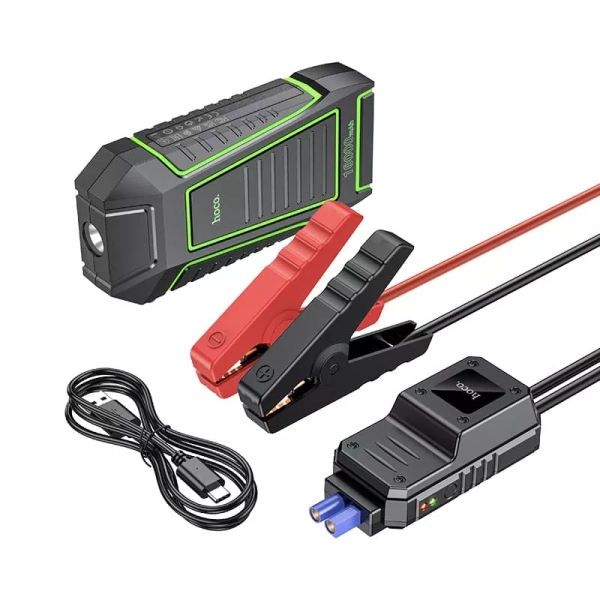 Внешний аккумулятор Hoco QS1 Rege 10000 mAh 2USB 2.4A 1Type-C с пусковым устройством для авто(черный