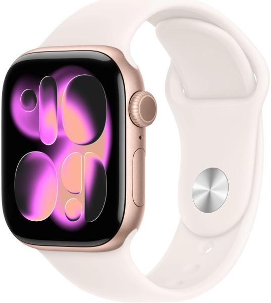 Смарт часы Apple Watch Series 11 42 мм алюминий цвета «розовое золото», ремешок цвета «светлые румяна» S/M