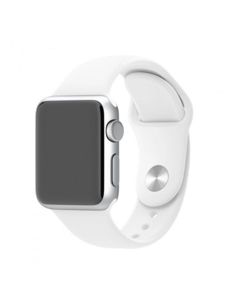 Силиконовый ремешок для Apple Watch 45mm белый