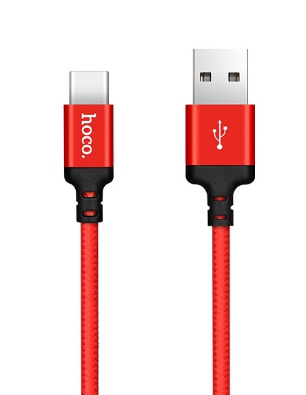 Кабель USB-Type-C Hoco X14 2m (черно-красный)