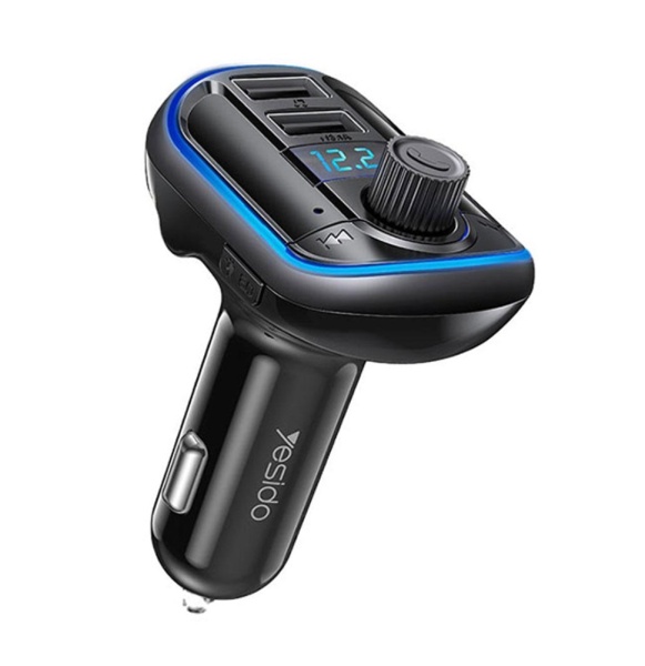 FM-трансмиттер Yesido Y44 Bluetooth USB с функцией зарядки черный