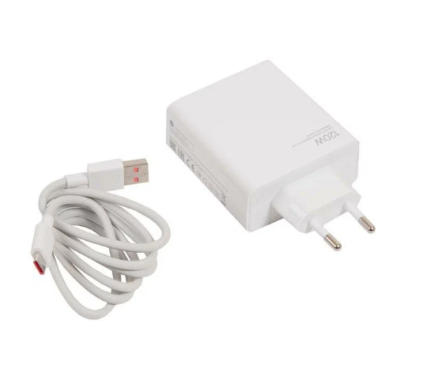 СЗУ Xiaomi Mi Fast Charger 120W с кабелем Type-C (белый)