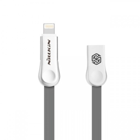 Кабель 8 pin+Micro USB Nilkin Plus 1m (серый)