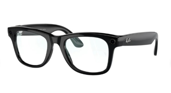 Ray-Ban RW4008 Wayfarer Shiny Black/Clear 601/SB53 Size 53 (L)
