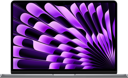 Ноутбук Apple Macbook Air 13" (M3, 8C CPU/8C GPU, 2024), 16 ГБ, 256 ГБ SSD, MC8G4, серый космос