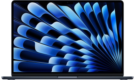 Ноутбук Apple Macbook Air 13" (M4, 10C CPU/8C GPU, 2025), 16 ГБ, 256 ГБ SSD, MW123 , «полуночный черный»