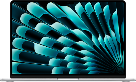Ноутбук Apple Macbook Air 15" (M3, 8C CPU/10C GPU, 2024), 16 ГБ, 256 ГБ SSD, MC9E4, серебристый