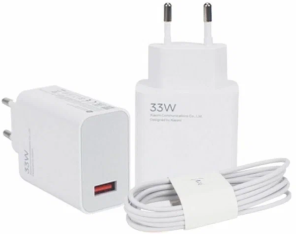 СЗУ Xiaomi Mi Fast Charger 33W с кабелем Type-C (белый)