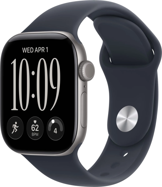 Смарт часы Apple Watch Series 12 42mm Space Gray Aluminum Case with Navy Blue Sport Band S/M