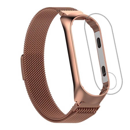 Ремешок Xiaomi Mi Band 5/6 Milanese Loop золото
