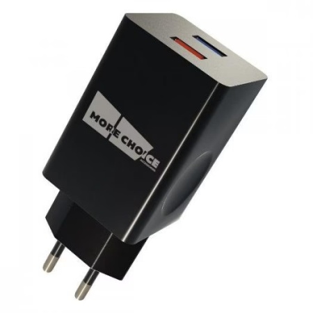 СЗУ More Choice NC55QCa 3.1A QC3.0 2USB с кабелем Micro USB черный