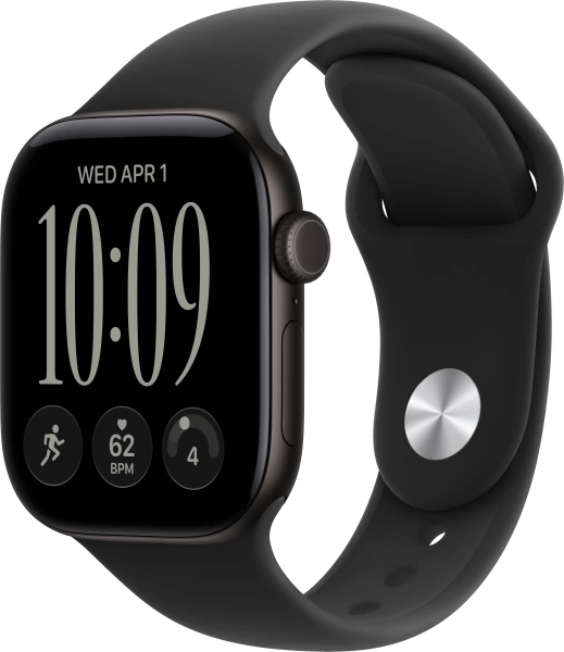 Смарт часы Apple Watch Series 12 42mm Black Aluminum Case with Black Sport Band S/M
