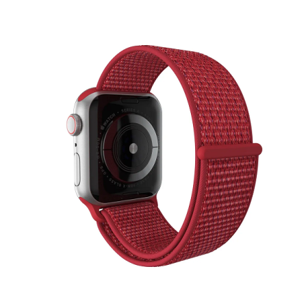 Нейлоновый ремешок на липучке для Aplle Watch 38/40 mm,красный
