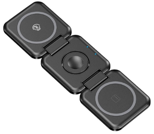 Беспроводное зарядное устройство 3in1 Wekome Folding WP-U174 (черное)