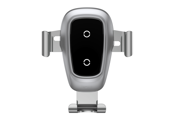 Автомобильный держатель Baseus Wireless Charger Gravity Car Mount серебрянный
