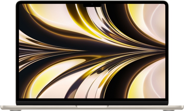 Ноутбук Apple Macbook Air 13" (M2, 8C CPU/8C GPU, 2022), 16 ГБ, 256 ГБ SSD, MC7W4, сияющая звезда