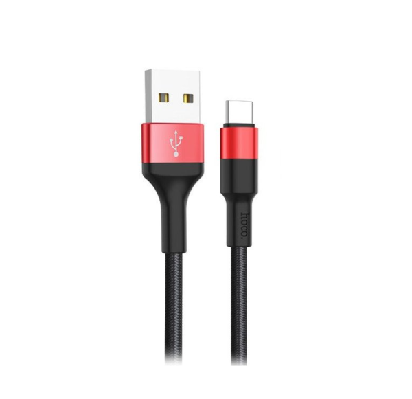 Кабель USB-Type-C Hoco X26 1m (черно-красный)