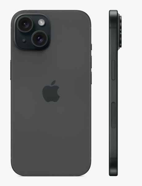 Смартфон Apple iPhone 15 256Gb черный