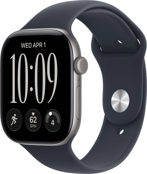 Смарт часы Apple Watch Series 12 46mm Space Gray Aluminum Case with Navy Blue Sport Band M/L